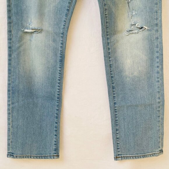 Aeropostale Skinny Jeans Womens 32 X 30 Distressed Light Wash Designed New York - Picture 3 of 11